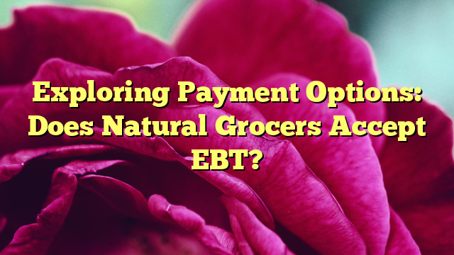 Exploring Payment Options: Does Natural Grocers Accept EBT?