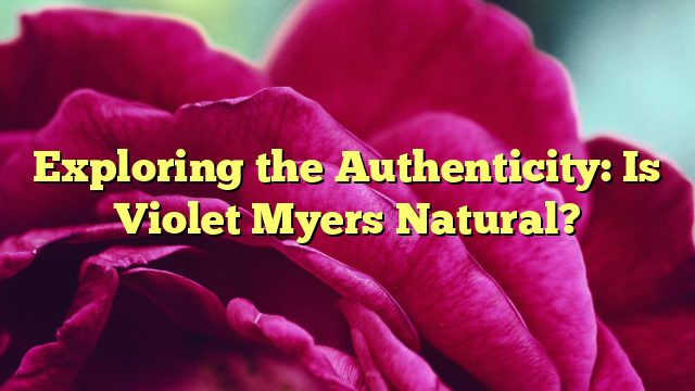 Exploring the Authenticity: Is Violet Myers Natural?