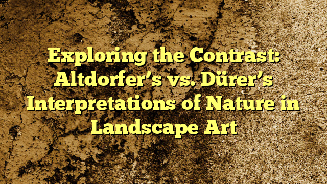 Exploring the Contrast: Altdorfer’s vs. Dürer’s Interpretations of Nature in Landscape Art