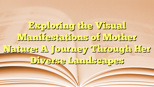 Exploring the Visual Manifestations of Mother Nature: A Journey Through Her Diverse Landscapes