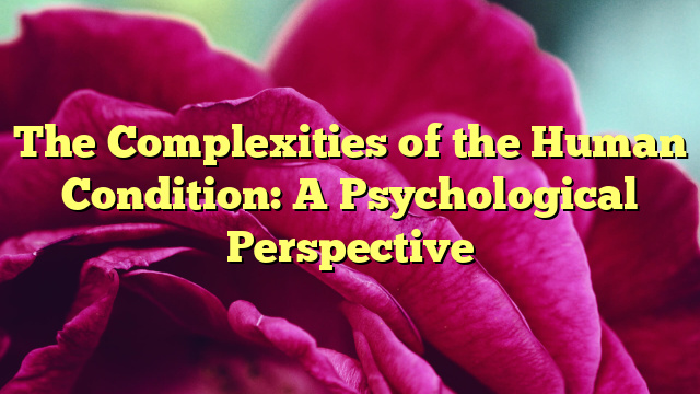 The Complexities of the Human Condition: A Psychological Perspective