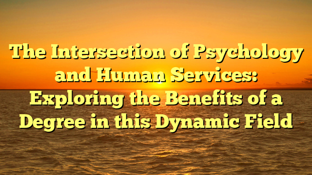 The Intersection of Psychology and Human Services: Exploring the Benefits of a Degree in this Dynamic Field