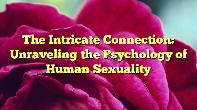 The Intricate Connection: Unraveling the Psychology of Human Sexuality